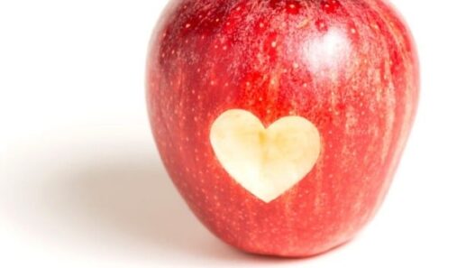 Heart healthy, heart health month 2023, apple, valentines day 2023