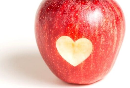 Heart healthy, heart health month 2023, apple, valentines day 2023