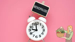 menopausal symptoms, foods, nutrition, women, menopause, clock showing menopause