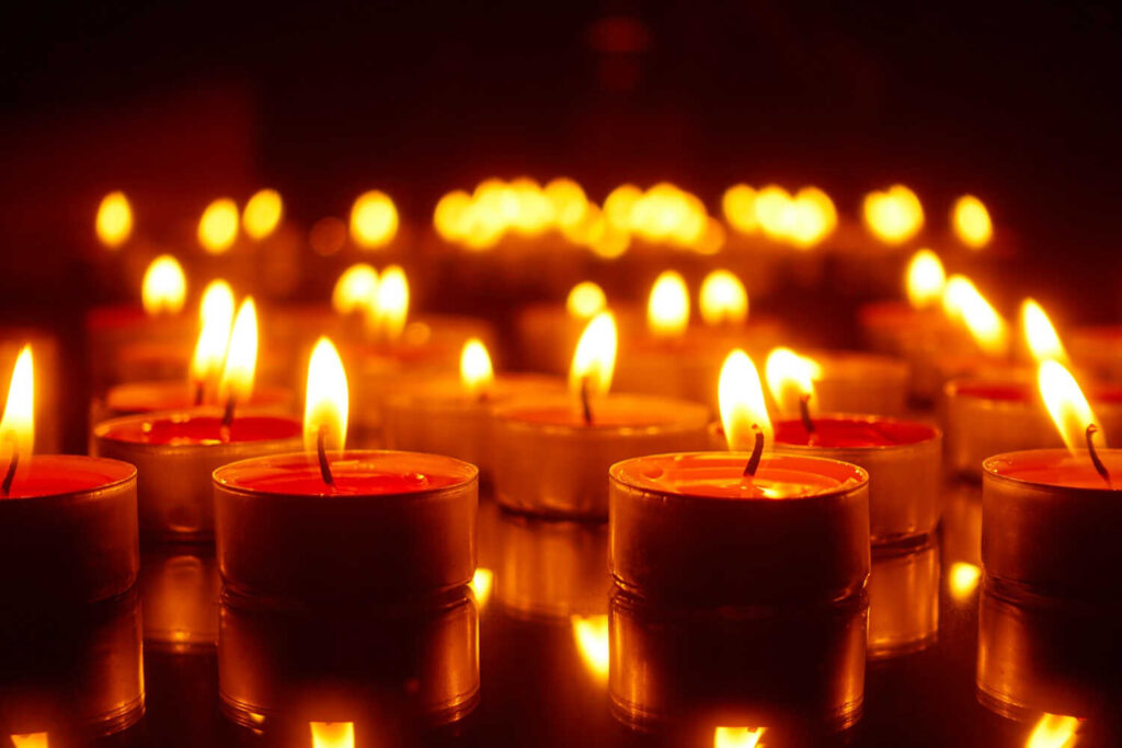 candles lit, reduce stress if you are on dialysis